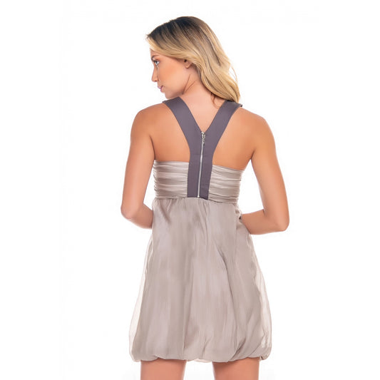 Vestido Curto Balonê Cinza - www.latifundio.com.br
