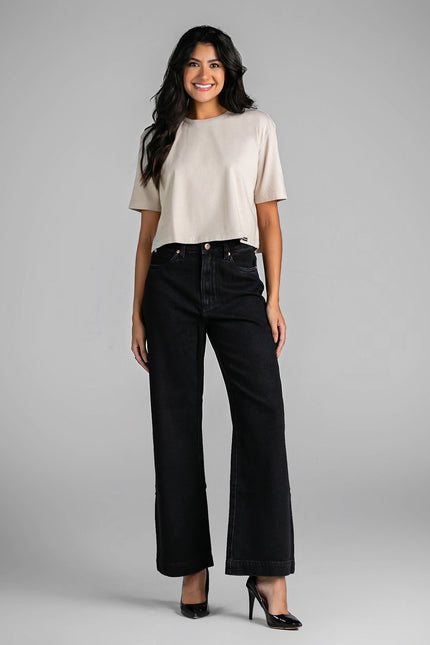 Wide Leg Black Jeans