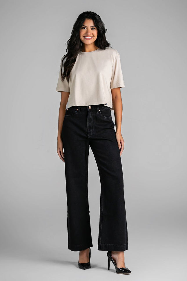 Wide Leg Black Jeans