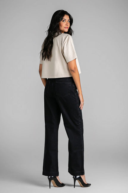 Wide Leg Black Jeans